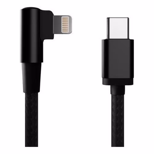 Gembird adaptér USB-C (M) / Lightning (M), datový / nabíjací, opletený, pravouhlý, 0.2m