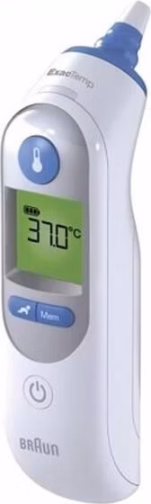 Braun IRT 6520 ThermoScan 7 bezdotykový teploměr, digitální, ušní, paměť na 9 měření