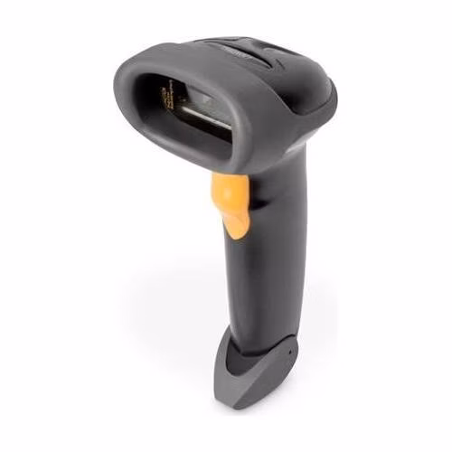 DIGITUS Ruční skener čárových kódů 2D, kompatibilní s QR kódem , obousměrný 200 skenů/s, 2 m kabel USB-RJ45, s držákem