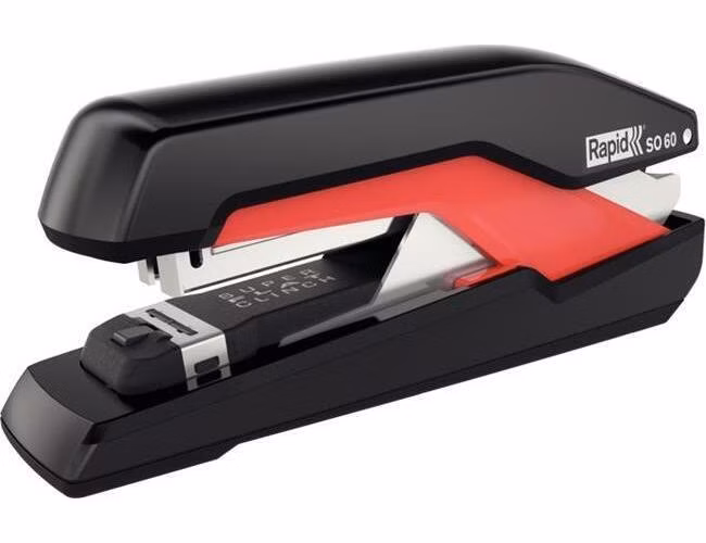 Rapid velkokapacitní sešívačka Supreme Omnipress SO60, 60 listů, černá/červená