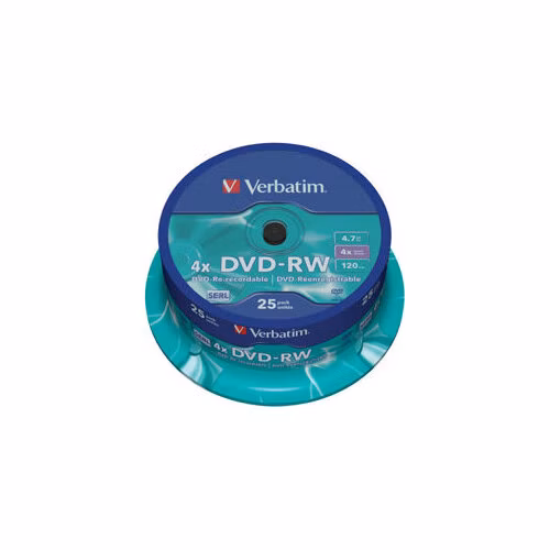 VERBATIM DVD-RW(25-pack)Spindle/4x/4.7GB