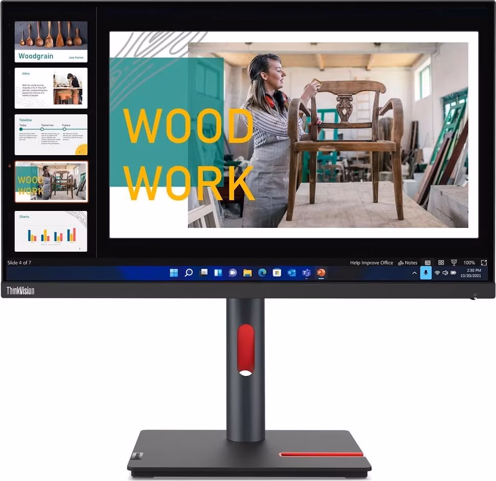 Lenovo P24q-30/ 23,8" IPS/ 2560x1440/ 16:9/ 300cd/m2cmd/ 1000:1 / 4ms/ HDMI/ DP/ USB/ jack/ VESA/ PIVOT/ černý