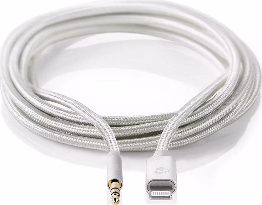 Nedis CCTB39940AL10 - Apple Lightning Sluchátkový Kabel s Adaptérem | Apple Lightning 8kolíková zástrčka – 3,5 mm Zástrčka | 1 m |