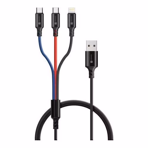 CONNECT IT Wirez 3in1 USB-C &amp; Micro USB &amp; Lightning, 1,2 m