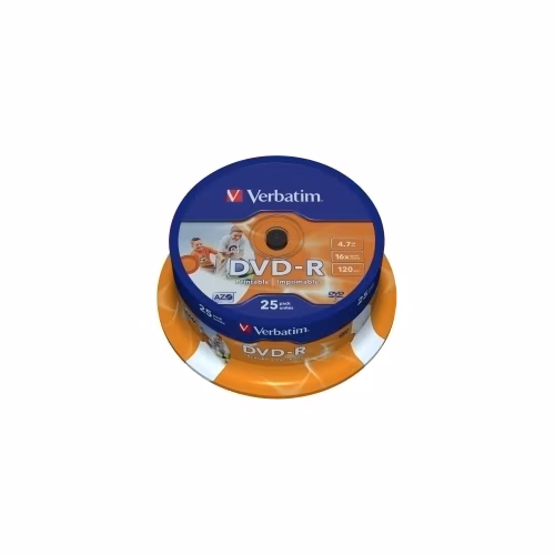 VERBATIM DVD-R(25-Pack)Vreteno/Inkjet Printable/16x/4.7GB