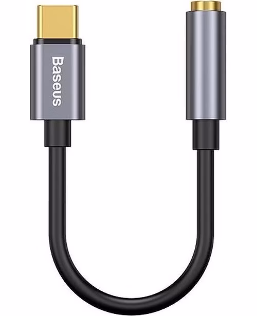 Baseus CATL54-0G Káblová Redukcia z USB-C na 3.5mm Audio Jack L54 (female) Deep Grey