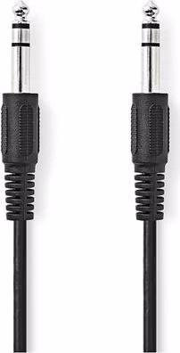 Nedis CAGL23000BK20 - Stereo Audio Kabel | 6,35mm Zástrčka – 6,35mm Zástrčka | 2 m | Černá