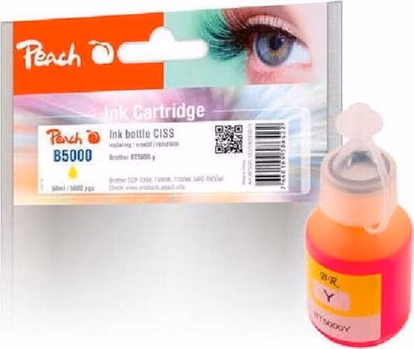 PEACH kompatibilní cartridge Brother CISS BT5000, yellow, PI500-183, 50ml