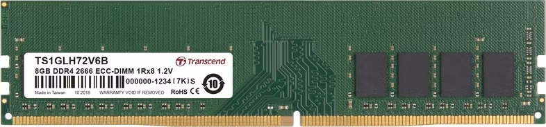 Transcend paměť 8GB DDR4 2666 ECC-DIMM 1Rx8 CL19