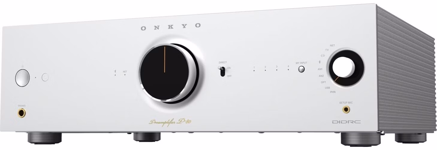Onkyo Icon P-80 Hi-Fi sieťový predzosilňovač, strieborný