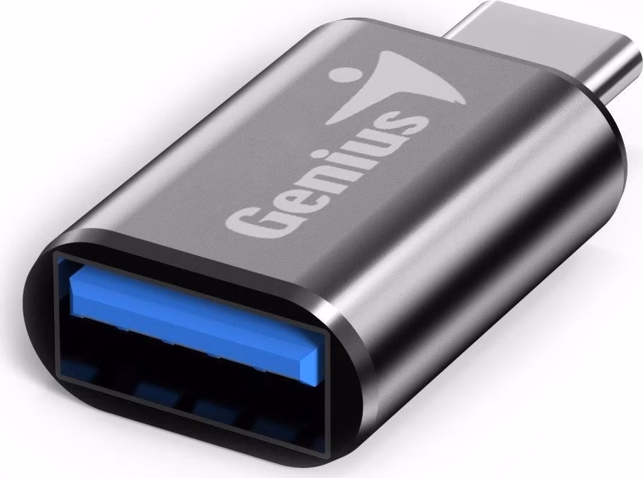 Genius ACC-C2A, Redukce, USB 3.0, USB typ C na USB typ A, kovově šedá