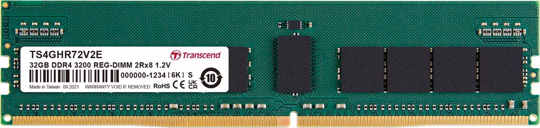Transcend paměť 32GB Industrial ECC RDIMM DDR4 3200 2Rx8 CL22