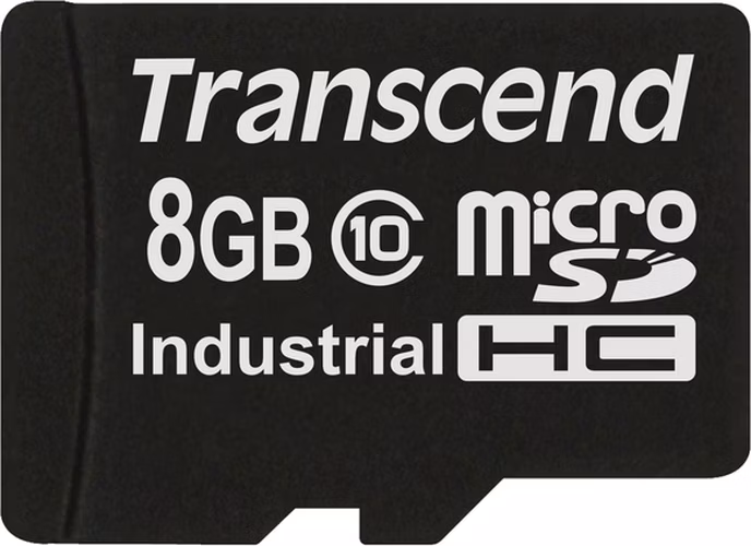Transcend 8GB microSDHC (Class 10) MLC průmyslová paměťová karta (bez adaptéru), 20MB/s R, 18MB/s W, tray