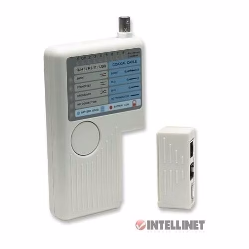 Tester káblov Intellinet, 4 v 1, RJ11, RJ45, USB a BNC