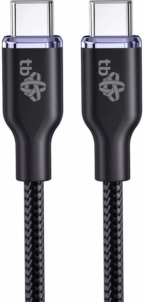 TB USB C - USB C 60W Glamour kábel 1,5m čierny