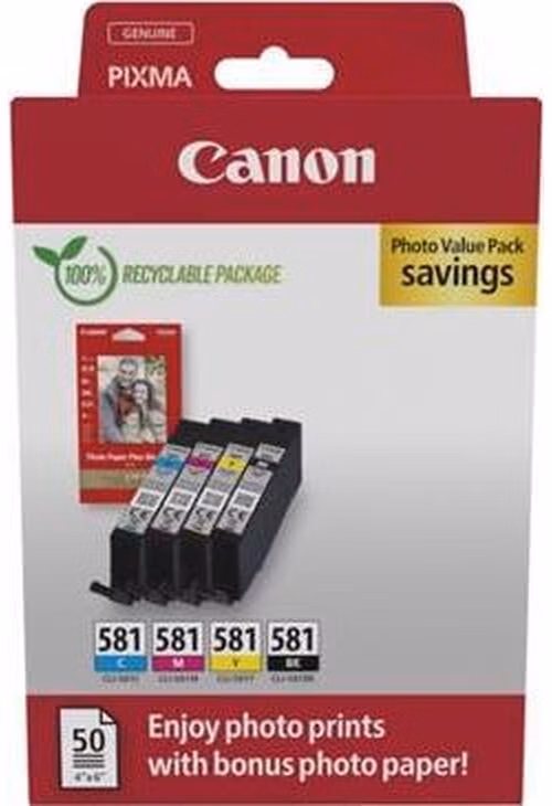 Canon cartridge INK CLI-581 BK/C/M/Y PHOTO VALUE / 4x5,6ml