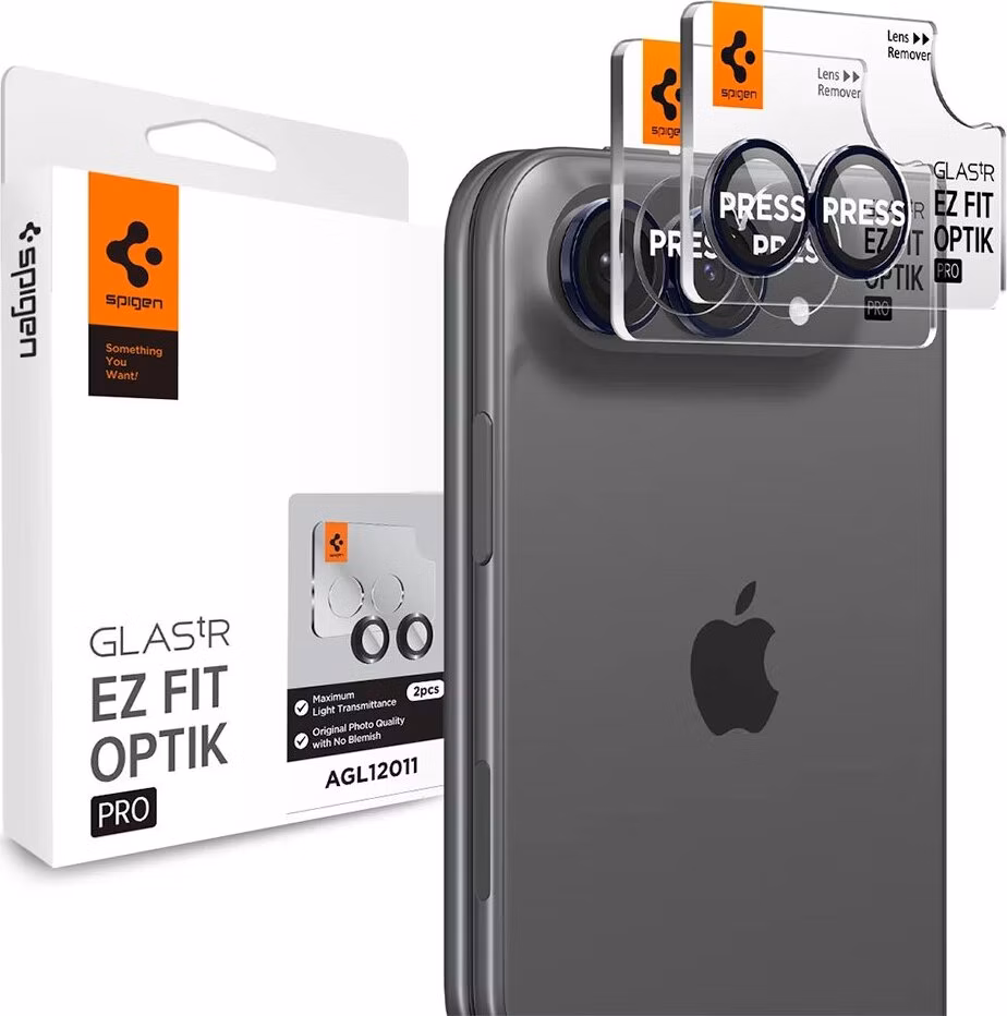 Spigen ochranné sklo GLAS.tR EZ Fit Optik Pro 2pack pre iPhone Duo - Black