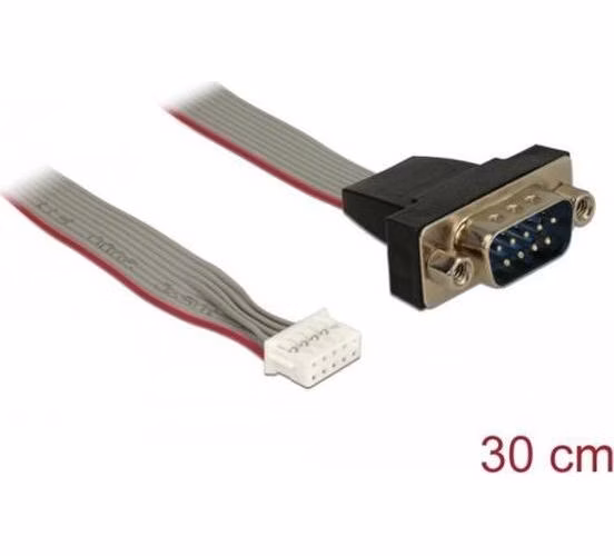 Delock Cable serial pin header female > 1 x DB9 male 2 mm pitch layout: twisted