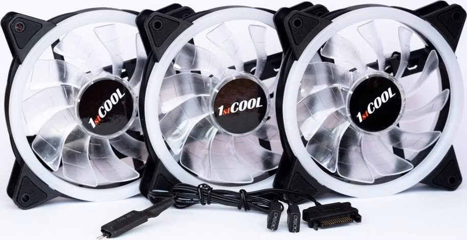 1stCOOL KIT AURA EVO 1 ARGB, 3x Dual Ring 120mm ventilátor + ARGB radič