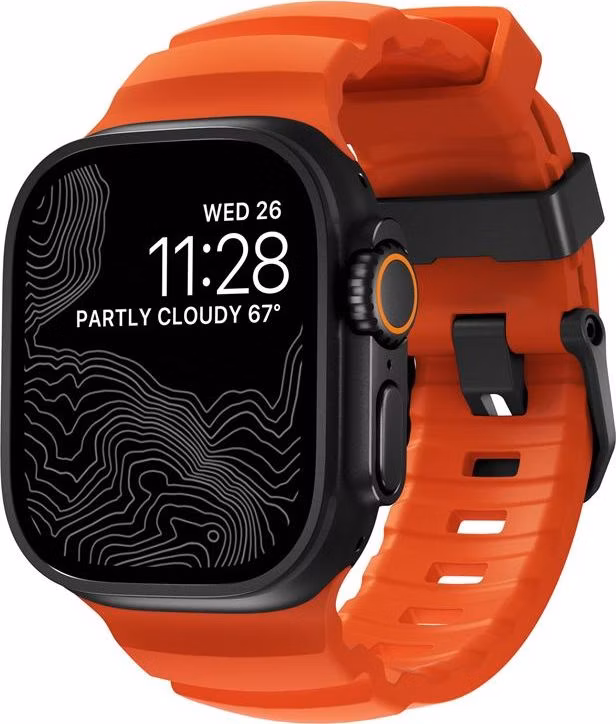 Nomad remienok Rocky Point Band pre Apple Watch 46/49mm - Magma/Black