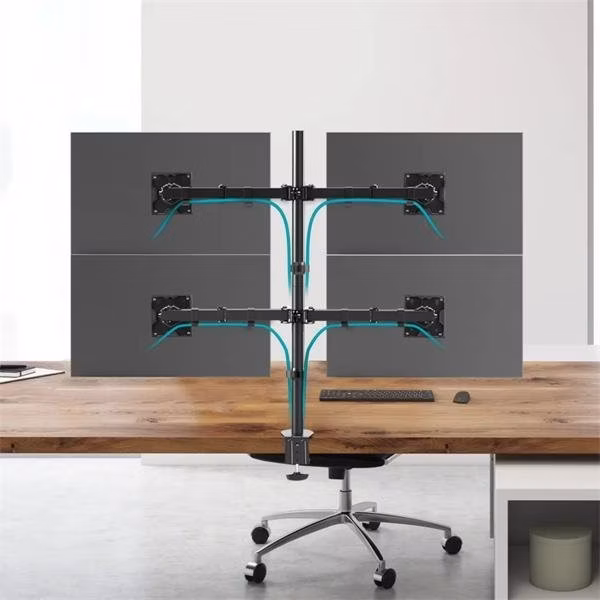ONKRON stojan pre štvoricu monitorov pre 13 až 34-palcové LCD LED OLED obrazovky do 8 kg, čierny