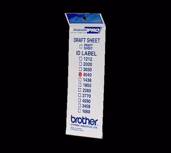 Brother ID-4040, štítek razítka s průhlednou krytkou, 12ks (40x40 mm)