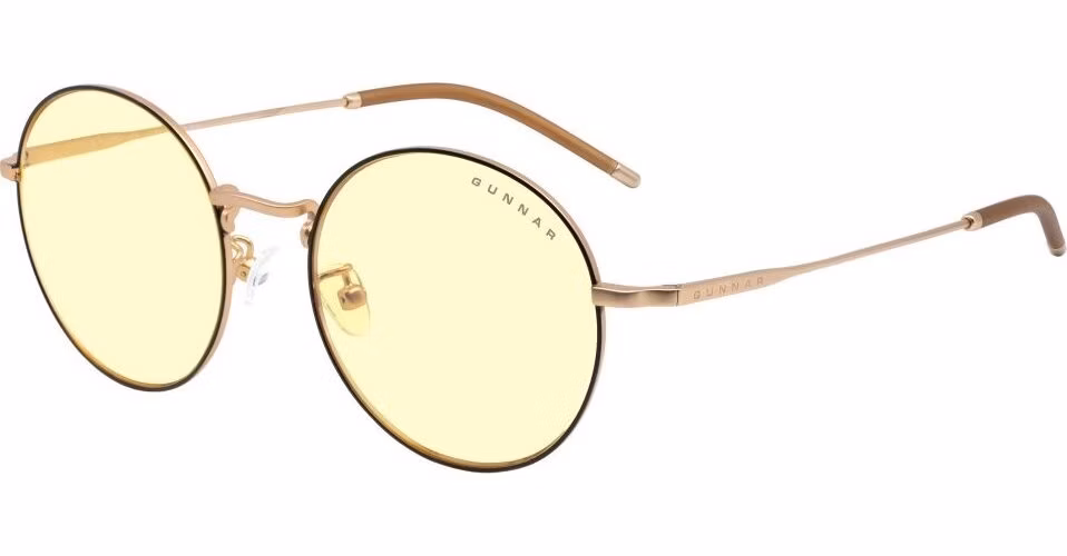 GUNNAR kancelářske/herní brýle ELLIPSE BLACK/GOLD * jantárová skla * BLF 65 * GUNNAR focus