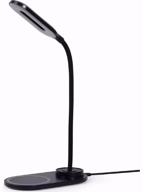 GEMBIRD Bezdrátová QI nabíječka, 10W, s LED lampičkou, černá