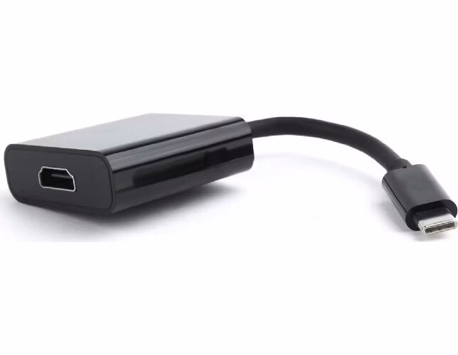 Gembird adaptér USB-C (M) na HDMI (F), 0,15m kábel, čierny
