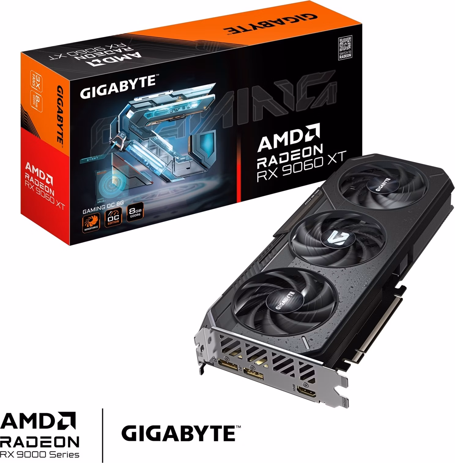 GIGABYTE VGA AMD Radeon RX 9060 XT GAMING OC 8GB, 8GB GDDR6, 2xDP, 1xHDMI