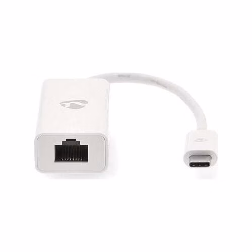 Nedis CCGB64950WT02 - Síťový adaptér USB | USB 3.2 Gen 1 | 1000 Mbps | USB-C™ Zástrčka | RJ45 Zásuvka | 0.20 m | Bílá