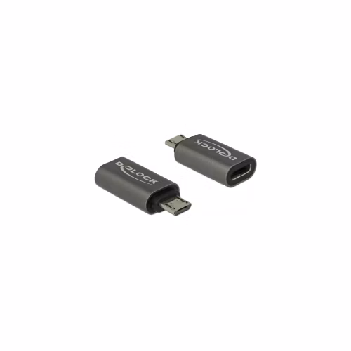 Delock Adaptér USB 2.0 Micro-B samec na USB Type-C™ 2.0 samice antracit