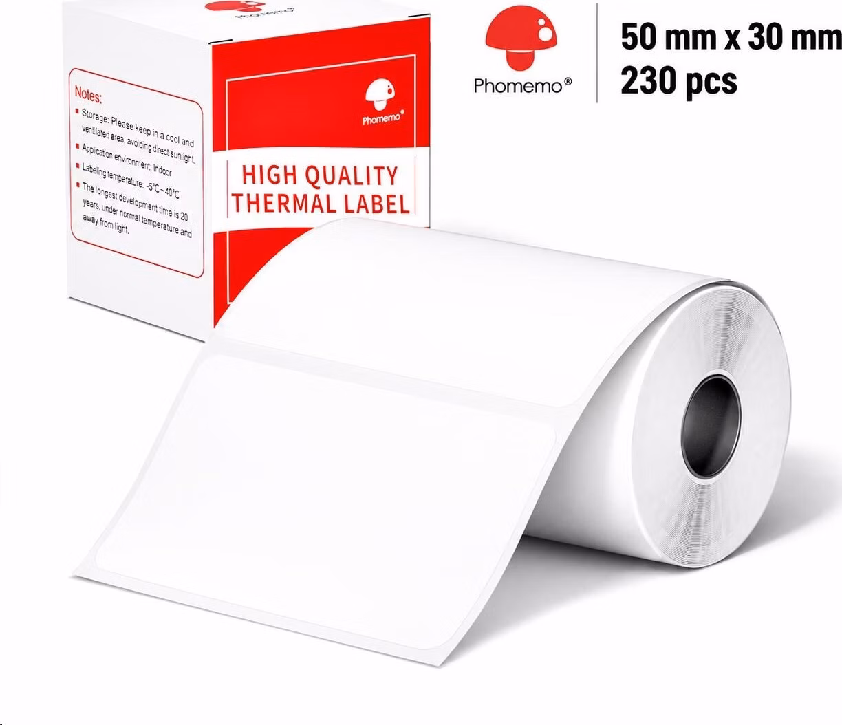 Phomemo štítky Bílé 50x30mm 230ks pro M110, M220, M221