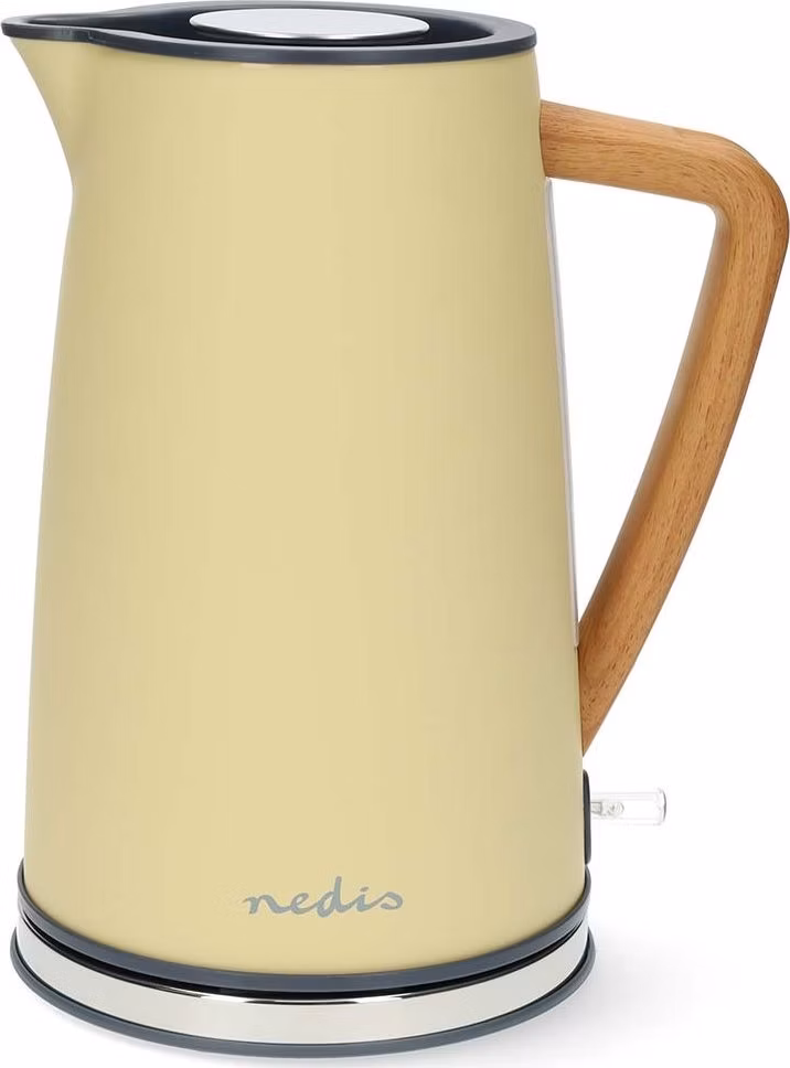 NEDIS rychlovarná konvice KAWK510EYW/ objem 1,7 l/ Soft-Touch/ 1850 - 2200 W/ nerezová ocel/ žlutá