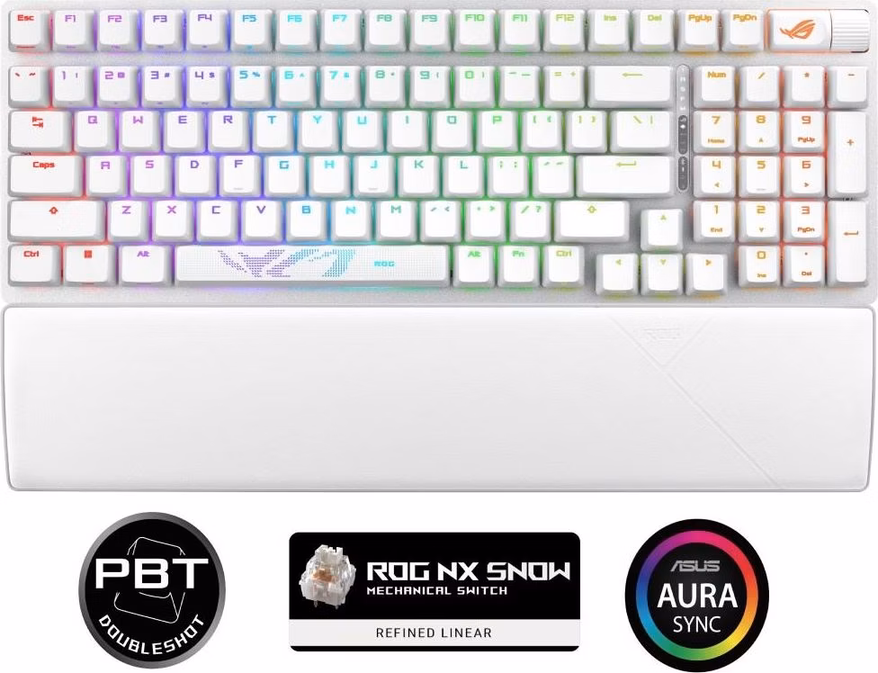 ASUS klávesnice ROG STRIX SCOPE II 96 WL WHITE/NXSW/US/PBT