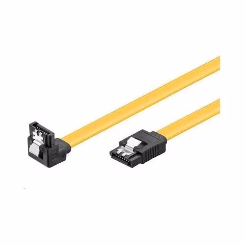 PremiumCord 1.0m SATA 3.0 datový kabel 1.5GBs / 3GBs / 6GBs, kov.západka, 90°