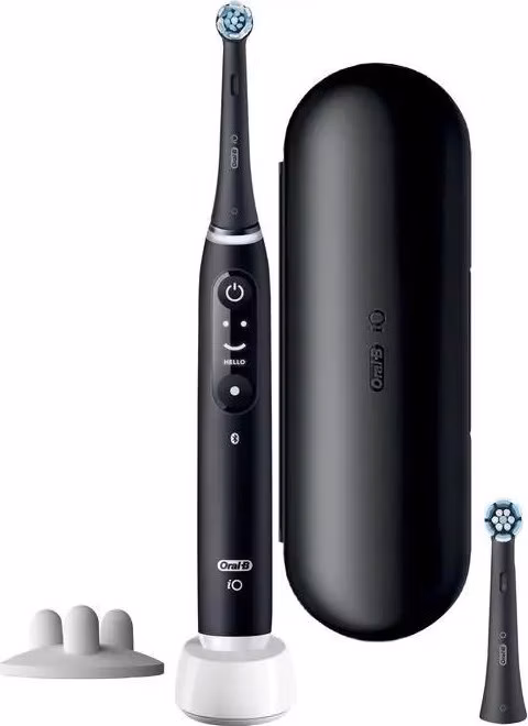 Oral-B iO Series 6s elektrický zubní kartáček, časovač, tlakový senzor, 5 programů, aplikace Oral-B, černá