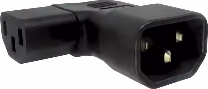 Adaptér úhlový na stranu IEC C13 na IEC C14 napětí 230V, 10A