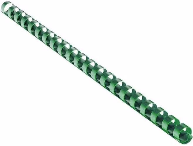POŠKOZENÝ OBAL - EUROSUPPLIES plastové hřbety/ formát A4/ 28,5mm/ zelené/ 50 pack