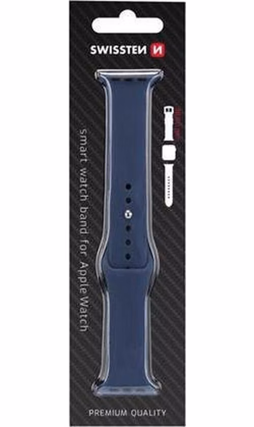 Swissten řemínek pro apple watch silikonový 38 / 40 / 41 mm modrý