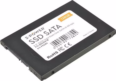 2-Power SSD 128GB 2.5" SATA III 6Gbps  (Read 500MB/s, Write500MB/s) 3 YEARS WARANTY