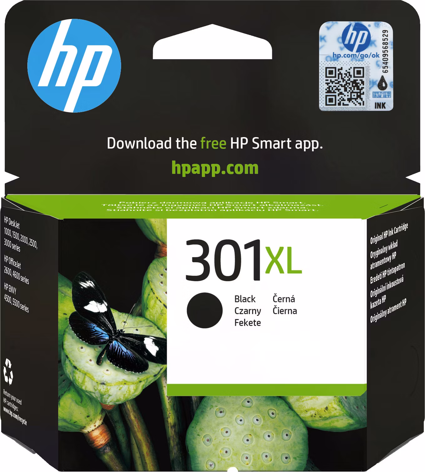 HP 301XL Black Ink Cart, 8 ml, CH563EE (480 pages)
