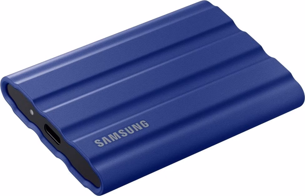 SAMSUNG Portable SSD T7 Shield 2TB / USB 3.2 Gen 2 / USB-C / Externí / Modrý