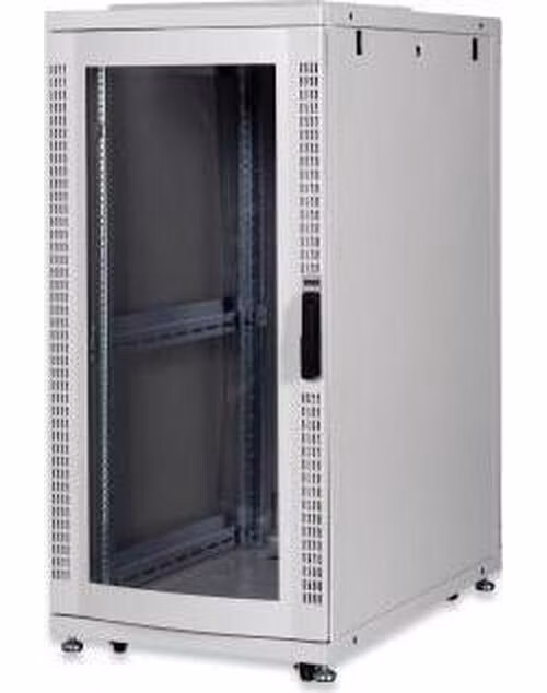Digitus 26U serverový stojan, Unique Series, ocelové přední dveře 1340x600x1000 mm s plexi sklem, šedé (RAL 7035)