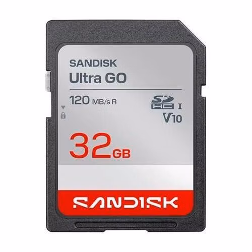 SanDisk Ultra GO SDHC UHS-I Card 32GB SD 120MB/s Read Full HD video