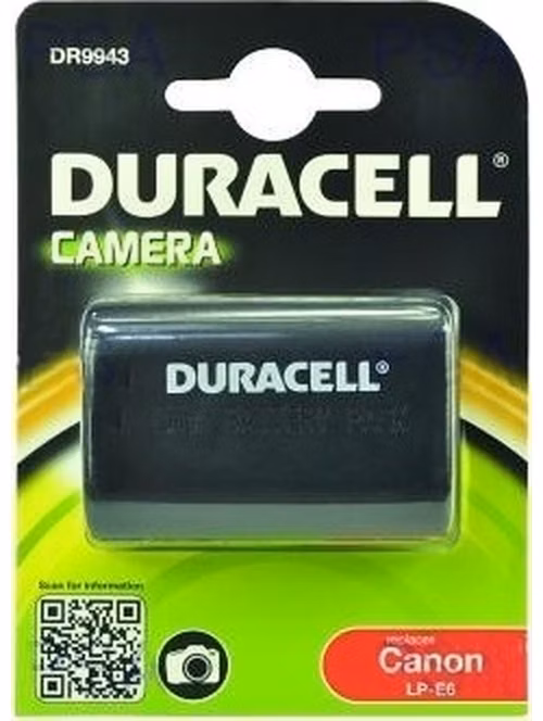DURACELL Baterie - DR9943 pro Canon LP-E6, černá, 1400 mAh, 7.4V