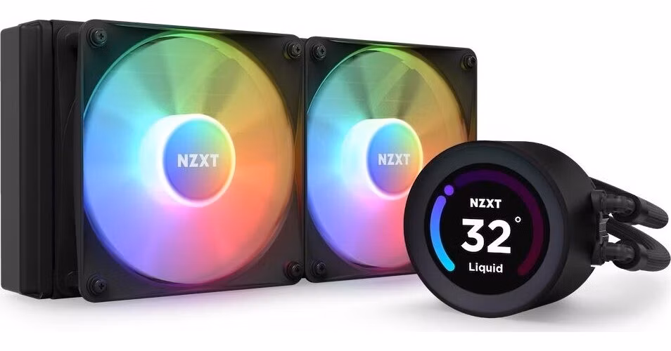 NZXT vodní chladič Kraken 240 ELITE RGB / 2x120mm RGB fan / 4-pin PWM / LCD disp. / 6 let