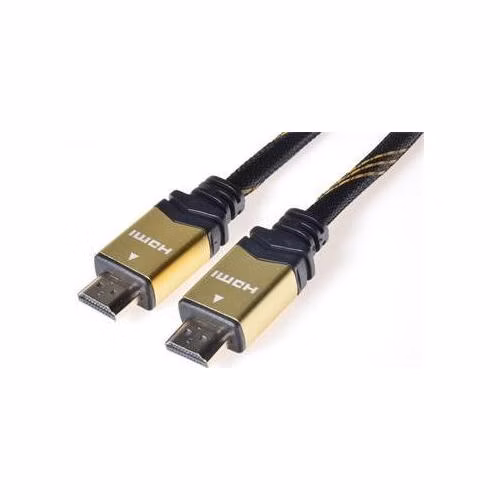 PREMIUMCORD Gold HDMI High Speed + Ethernet kábel (v1.4), opletené, pozlátené konektory, 5 m