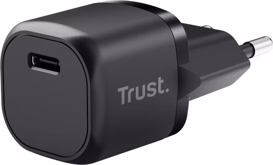 TRUST nabíječka 20W Maxo, USB-C, Nabíječka do zdi, černá