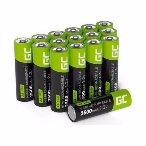 Green Cell 16x Dobíjecí baterie AA HR6 2600mAh Batterie Ni-MH